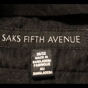 SAKS FIFTHH AVENUE- MENS BLACK SLACKS